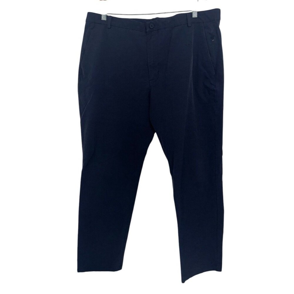 Brady Brand Pants Men's Size 40 Navy Blue Golf Structured Stretch Tech Straight